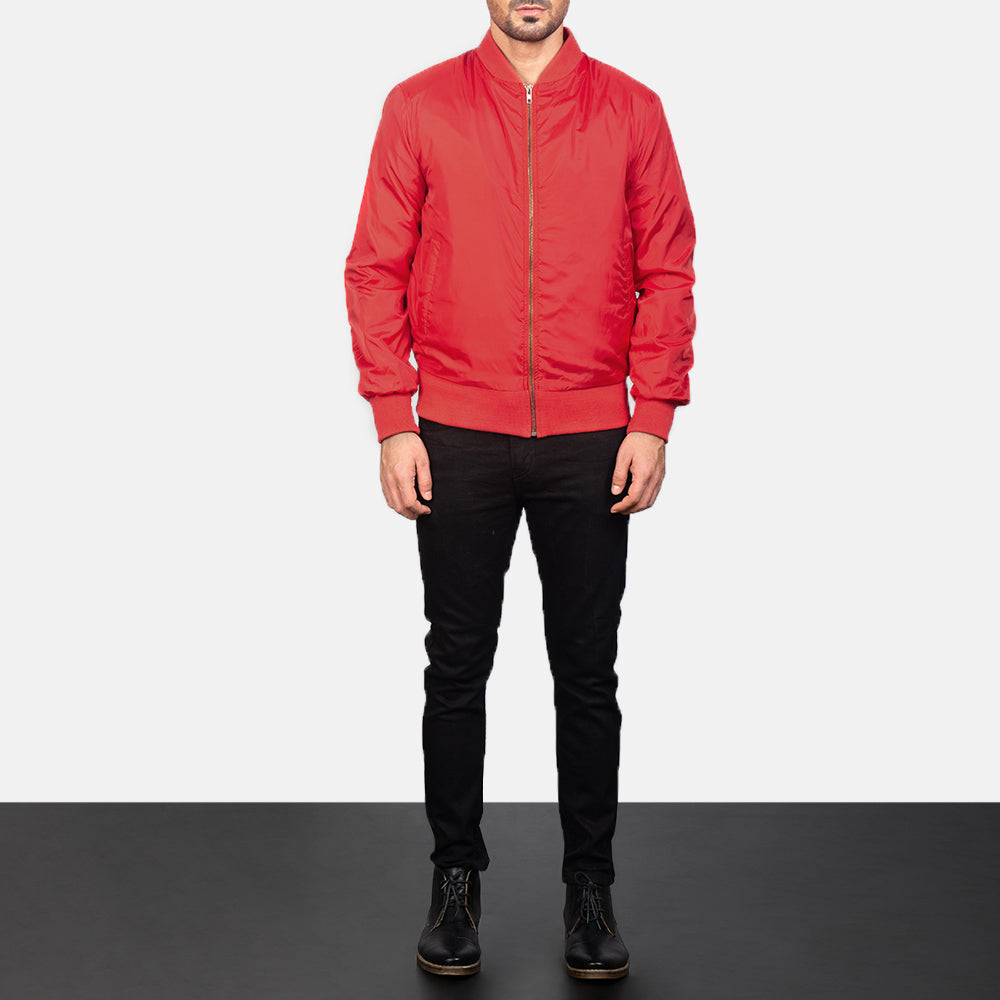 Men's Zack Red Bomber Jacket – The Jacket Maker